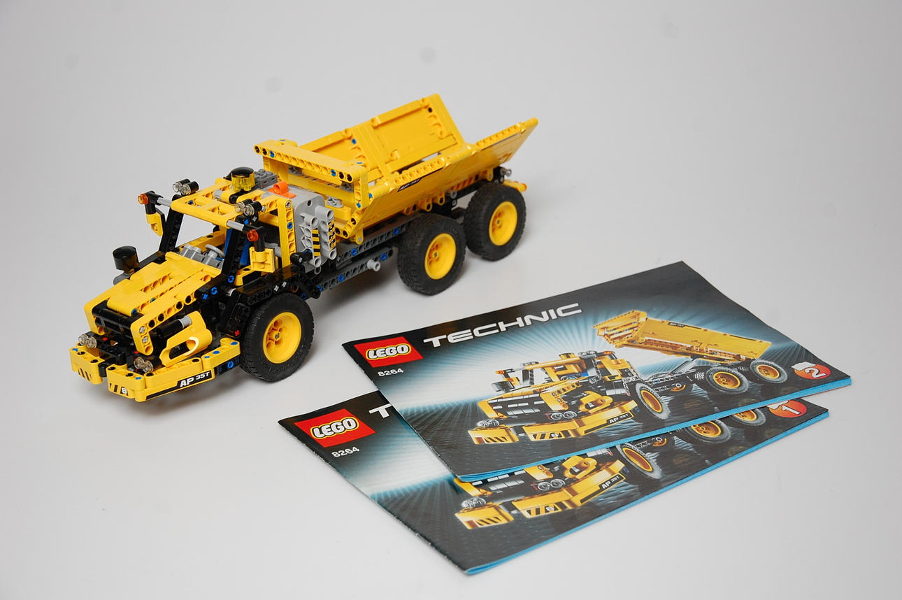 LEGO, TECHNIC, motoriserad, lastbil, modell, 8264.