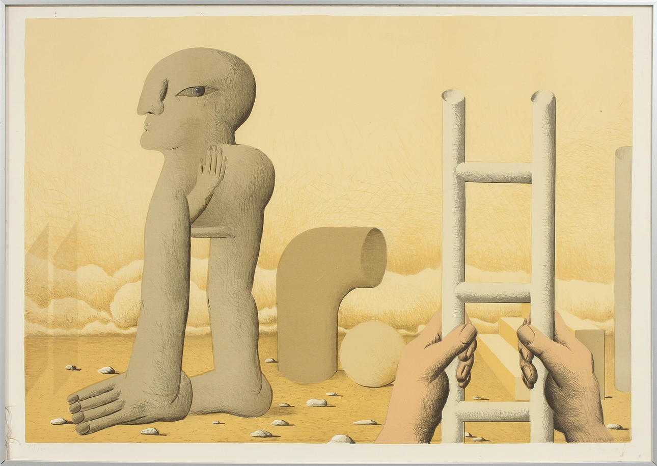 OIDENTIiFIERAD KONSTNÄR, litografi, signerad och numrerad 71/100.