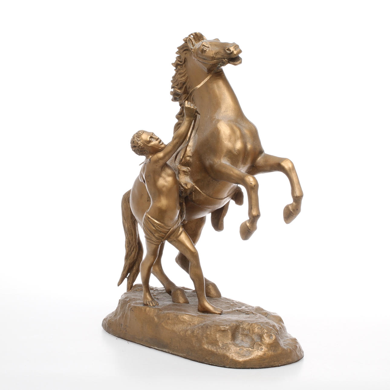 GUILLAUME COUSTOU D:Ä. REPLIK. Skulptur, Hästtämjaren, patinerad metall, signerad.