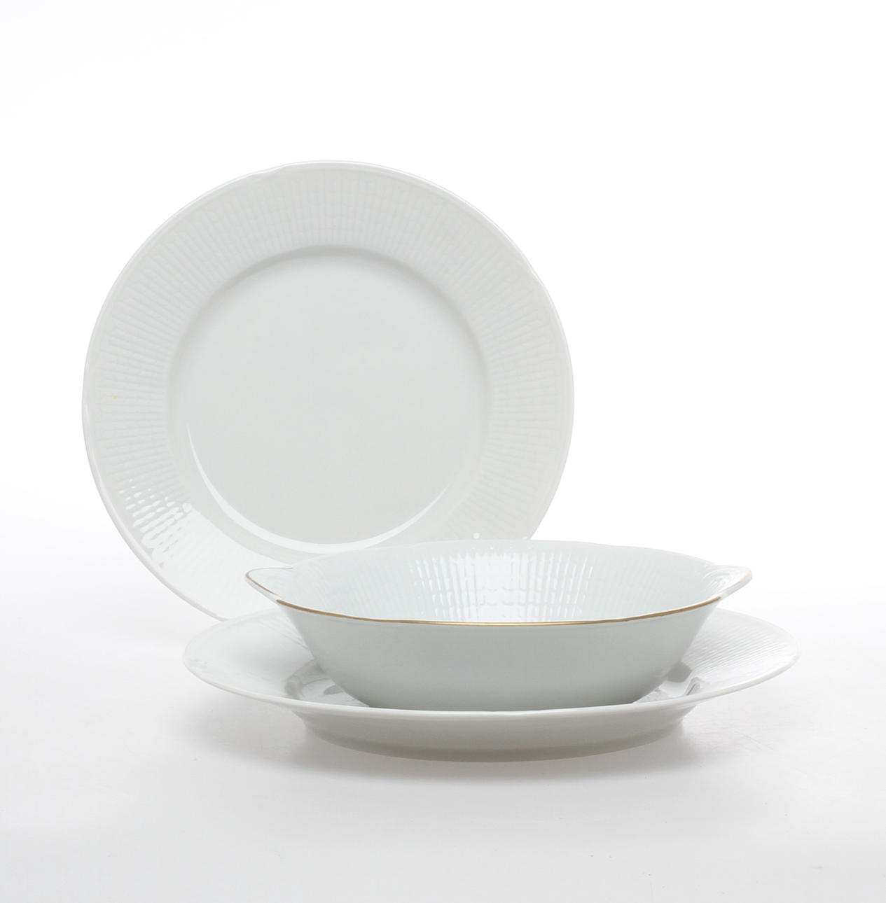 SERVISDELAR, 15+1 delar, porslin, "Magnolia" samt "Drottningholm", Louise Adelborg, Rörstrand.