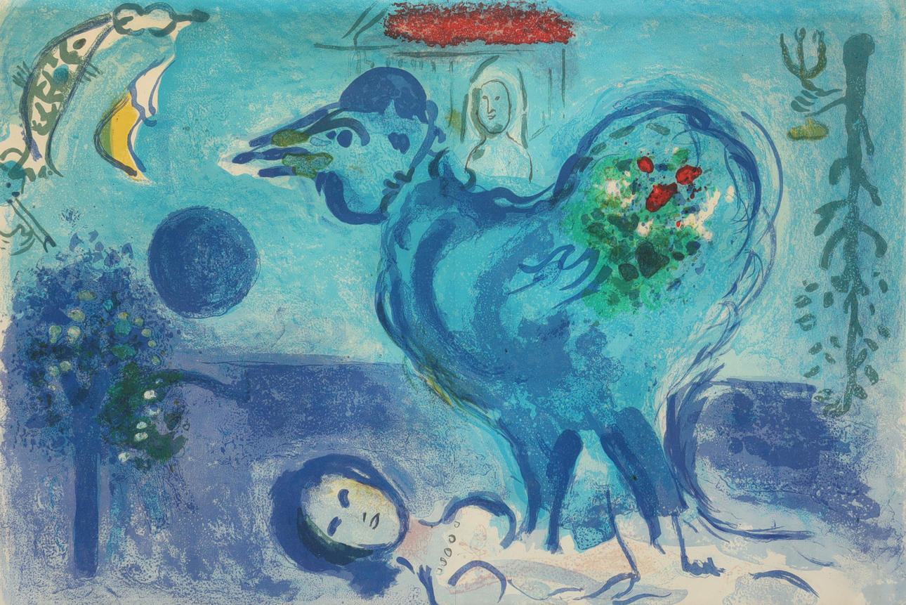 MARC CHAGALL. Färglitografi.