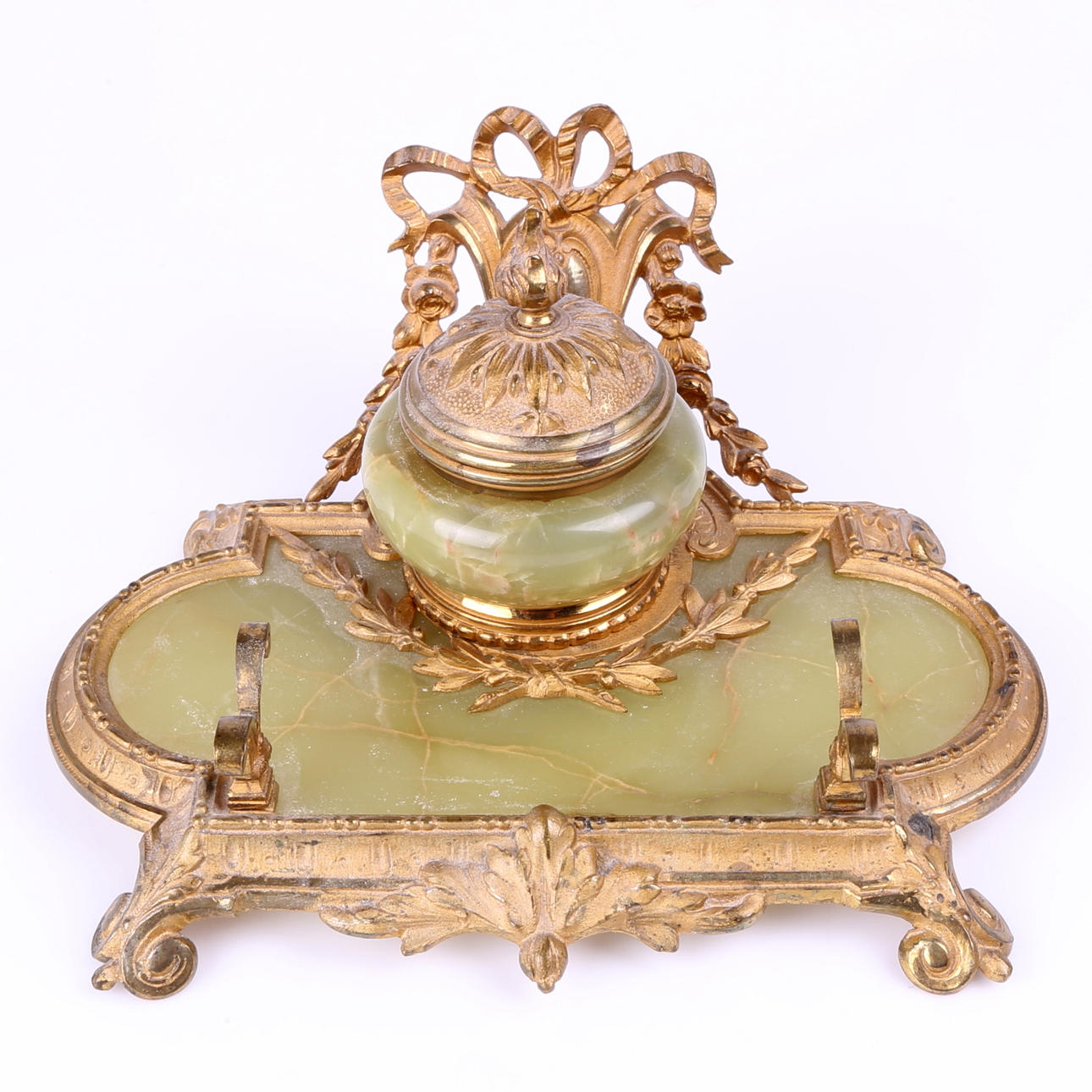 SKRIVSTÄLL Louis XVI stil, förgylld mässing, 1800-tal.