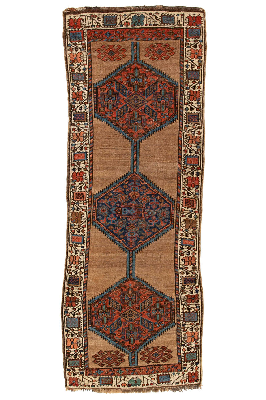 CARPET, antique Persian Sarab, 255 x 95 cm.