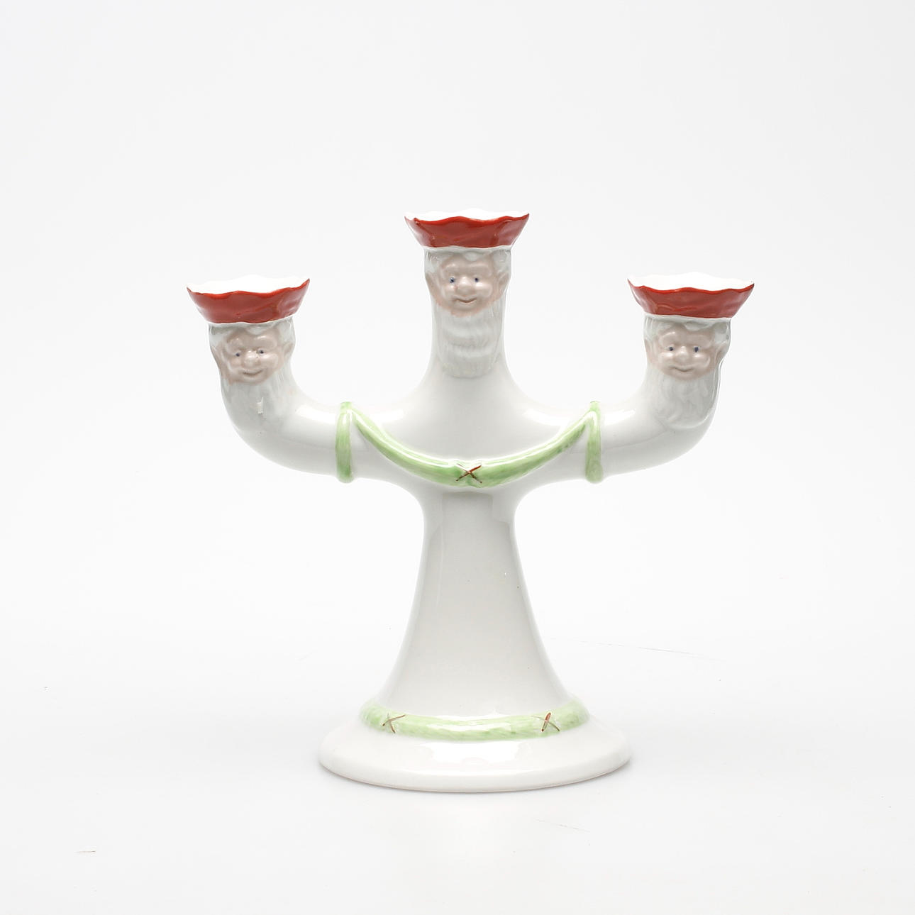 KANDELABER, porslin, "God Jul", Gustavsberg.