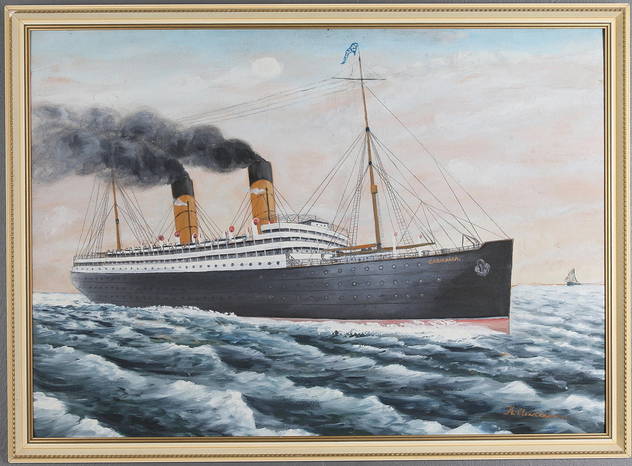 OKÄND KONSTNÄR. Olja på papper, signerad K. Andersson.