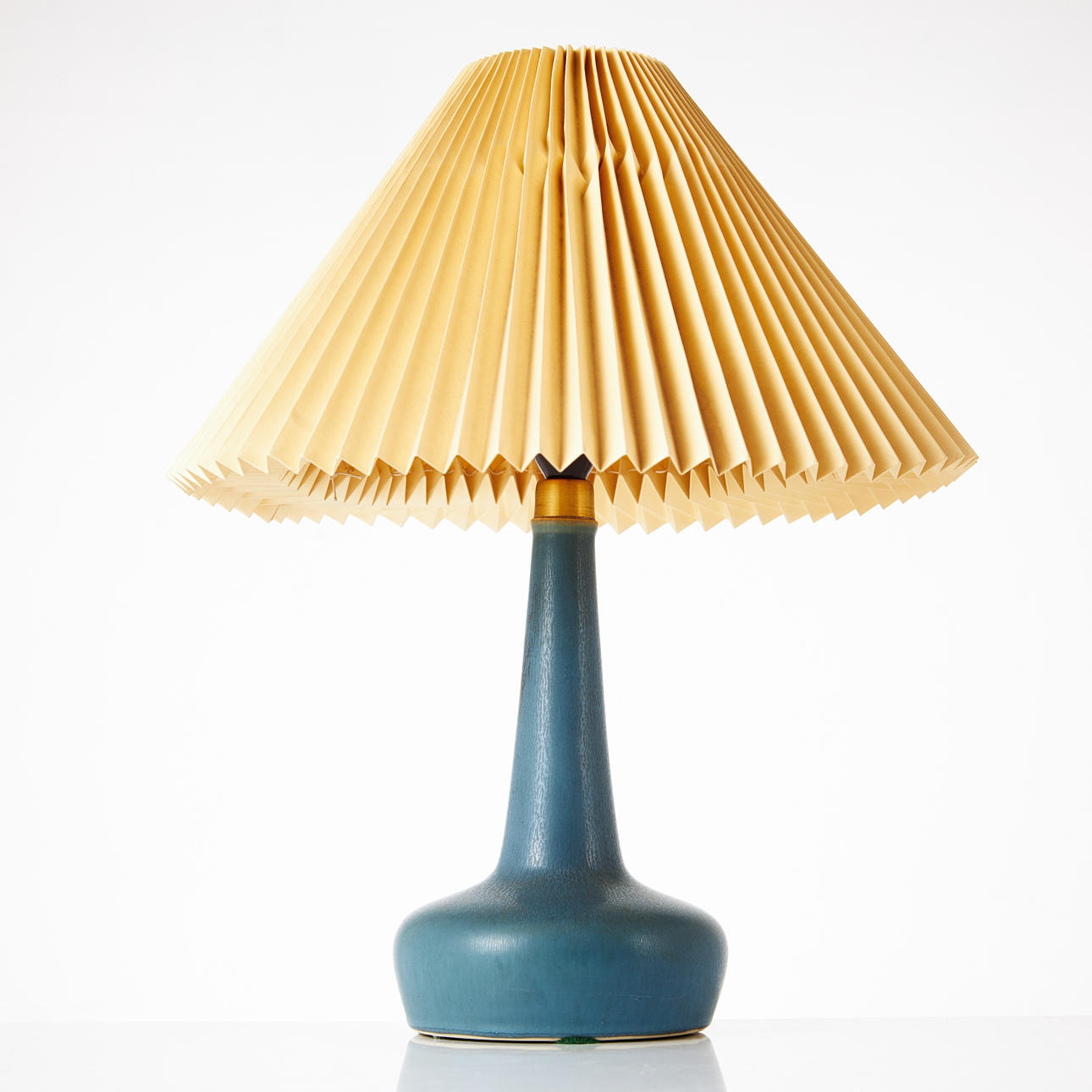 LE KLINT, table lamp, brown-glazed stoneware, marked underneath