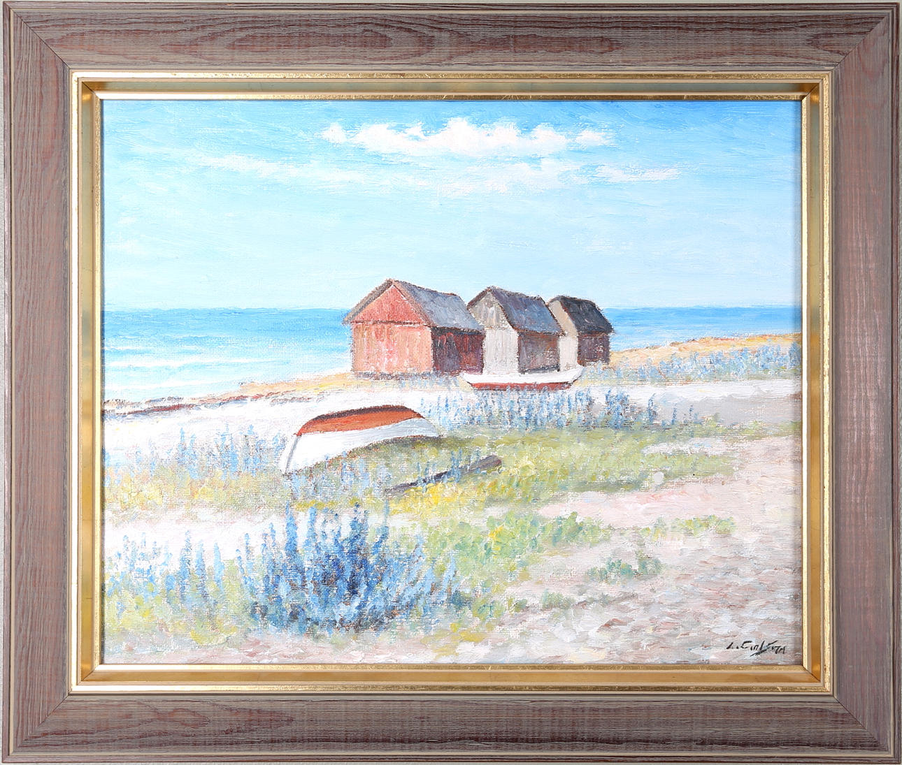 LAGE CARLSSON. Neptuni åkrar, Olja på duk, signerad L Carlsson.