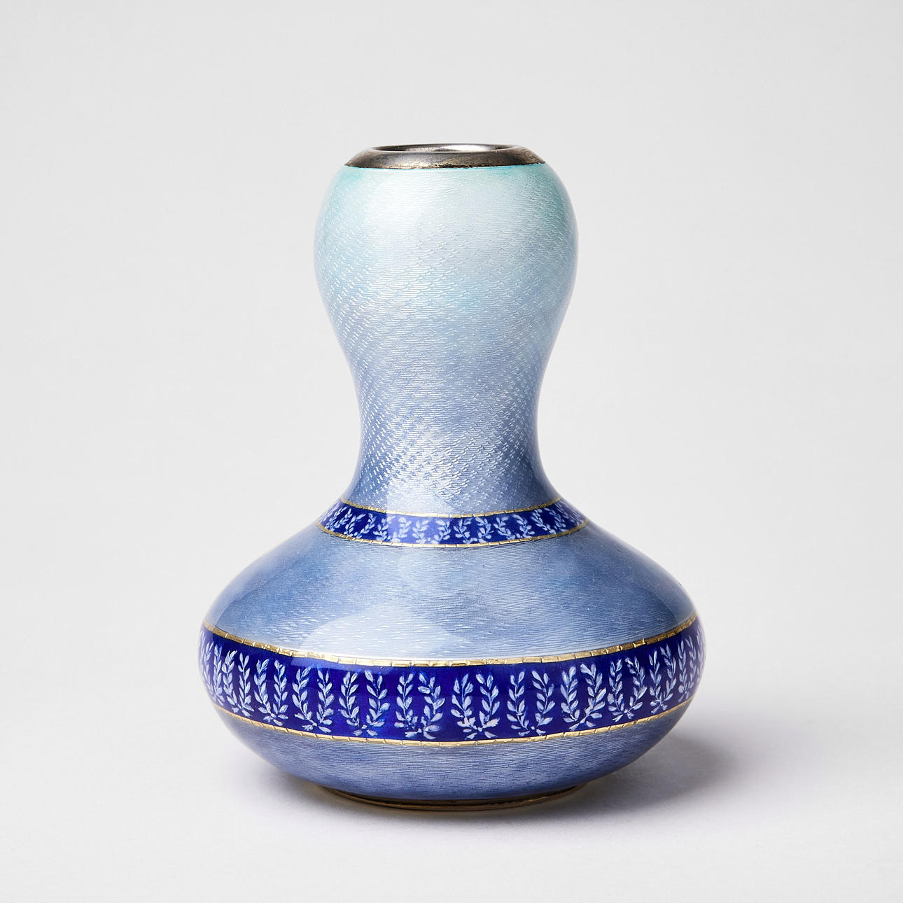 VASE, Silber, Emaille.
