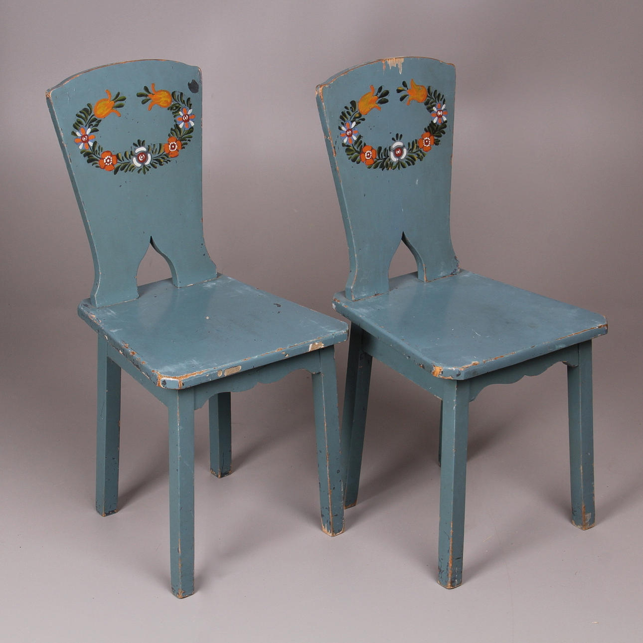 STOLAR, ett par, allmoge, Norge, 1800-tal.