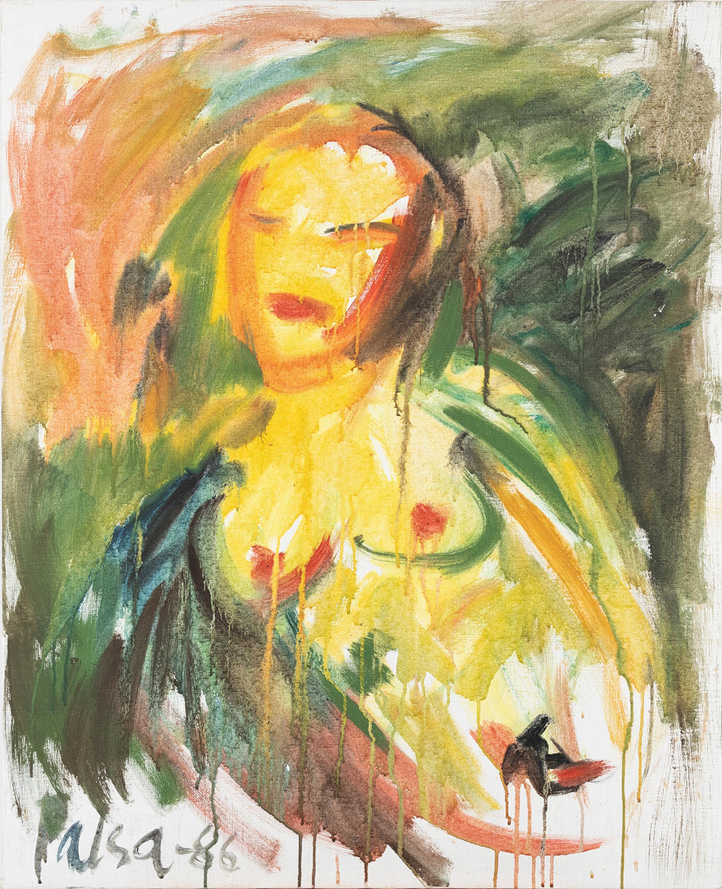 KALERVO PALSA. "Musa", signed and dated -86, oil on canvas.