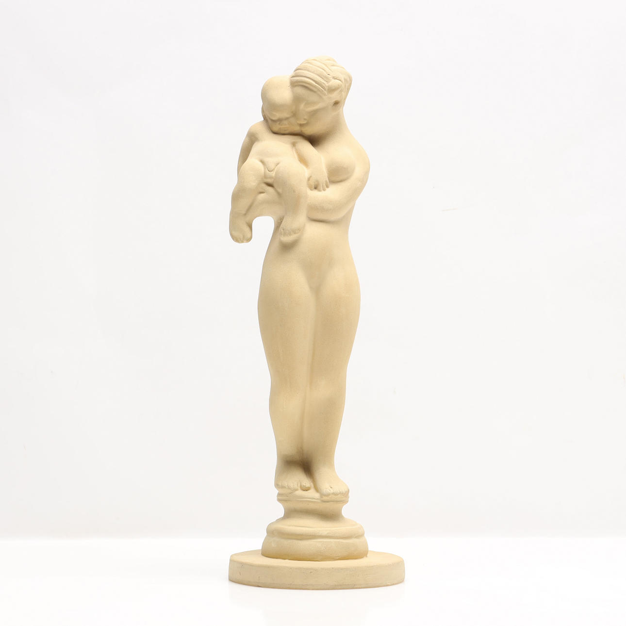 SKULPTUR, kvinde med barn, Herman Kähler, Danmark.