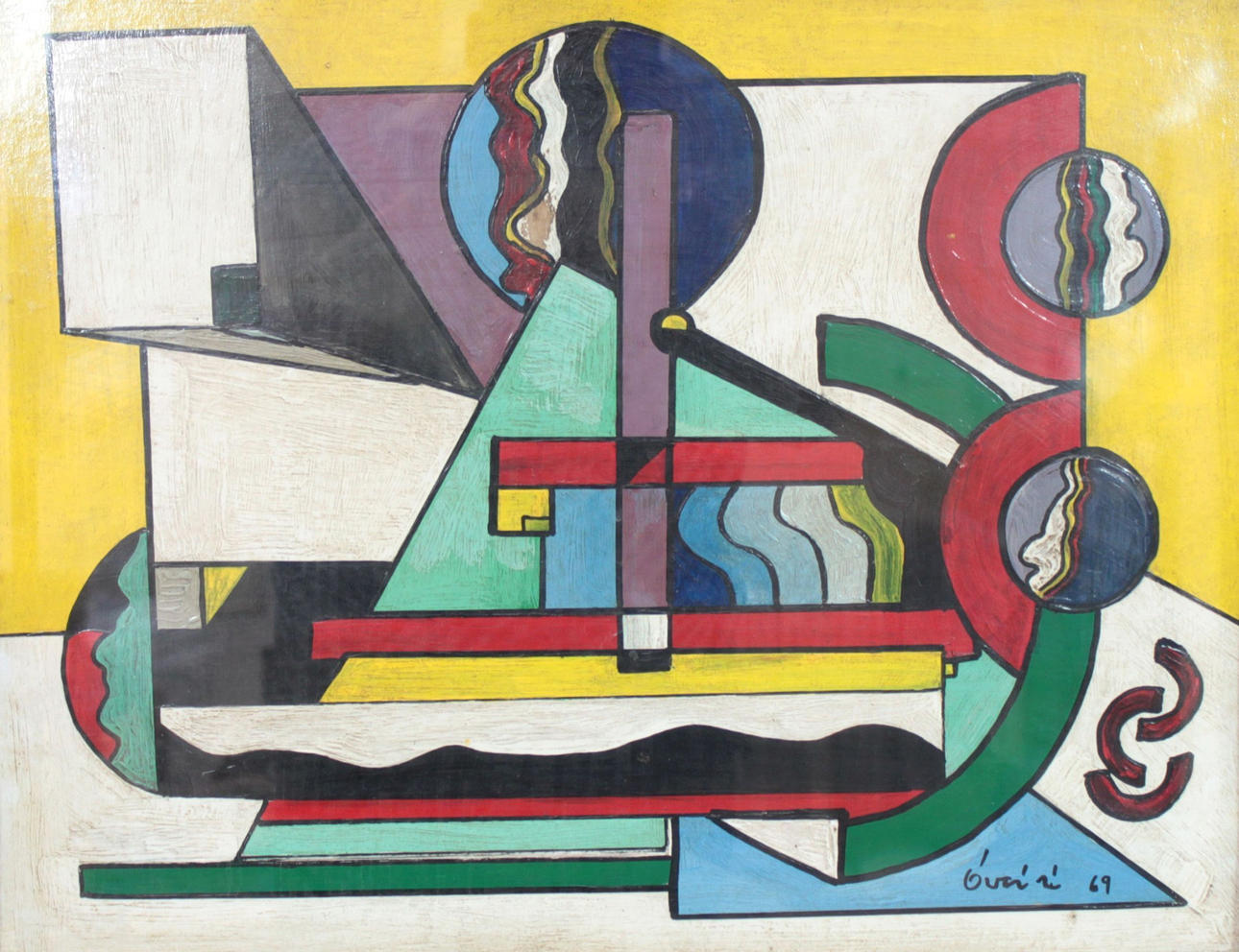 UNGARISCHER MALER DES 20. JH. Olja på kartong, nere till höger. oläslig sig., dat. 69.