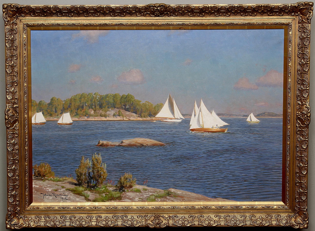 JOHAN KROUTHÉN. Olja på duk. Signerad och daterad 1912.