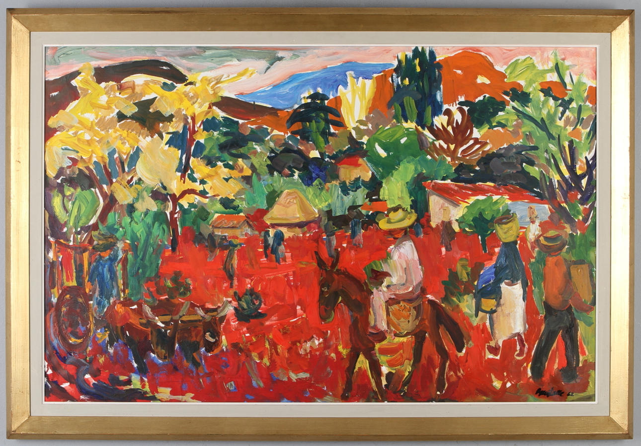 BENGTOLLE OLDINGER. Motiv från Mexiko, olja på duk, signerad samt daterad 62.