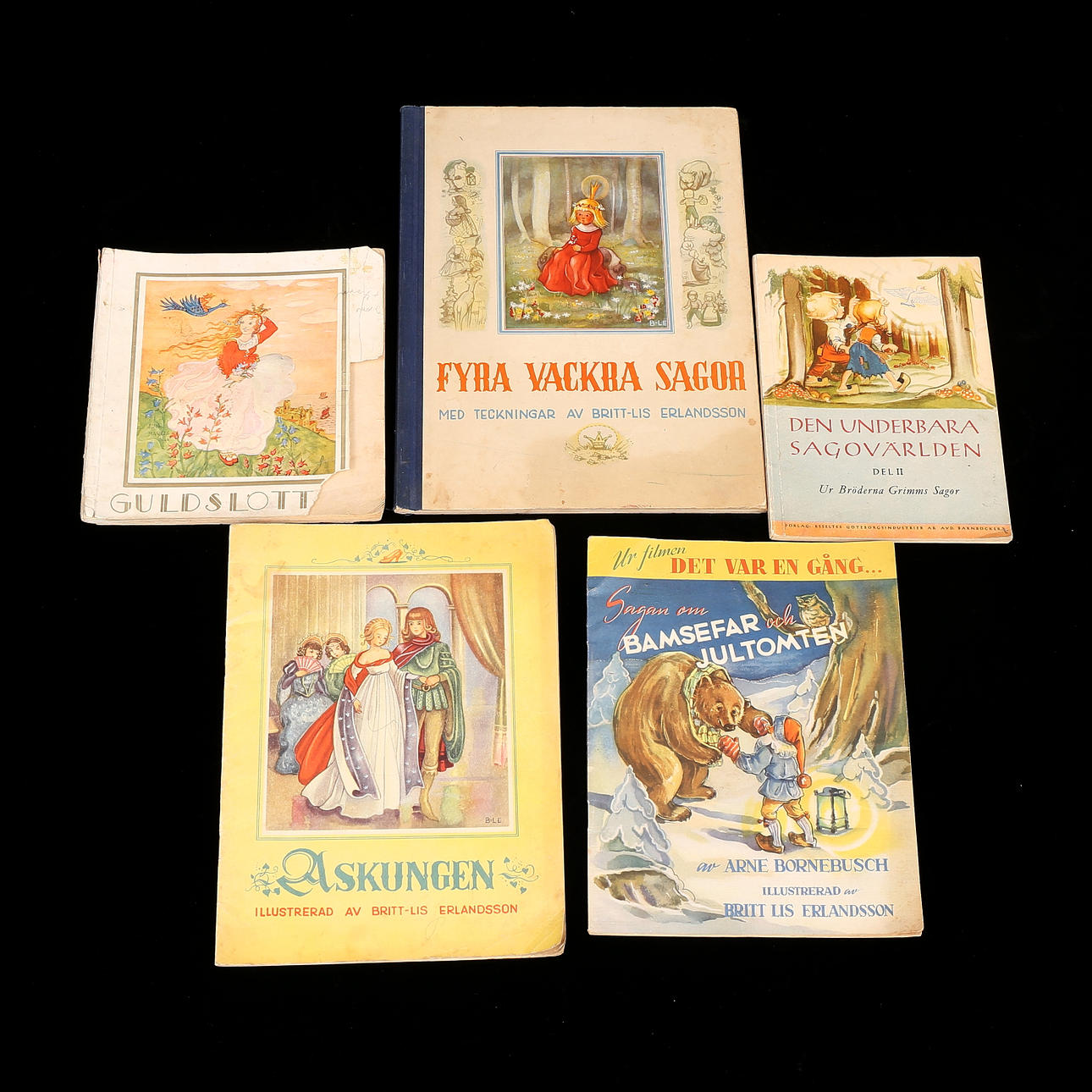 BARNBÖCKER, 5 st, 1940-tal.