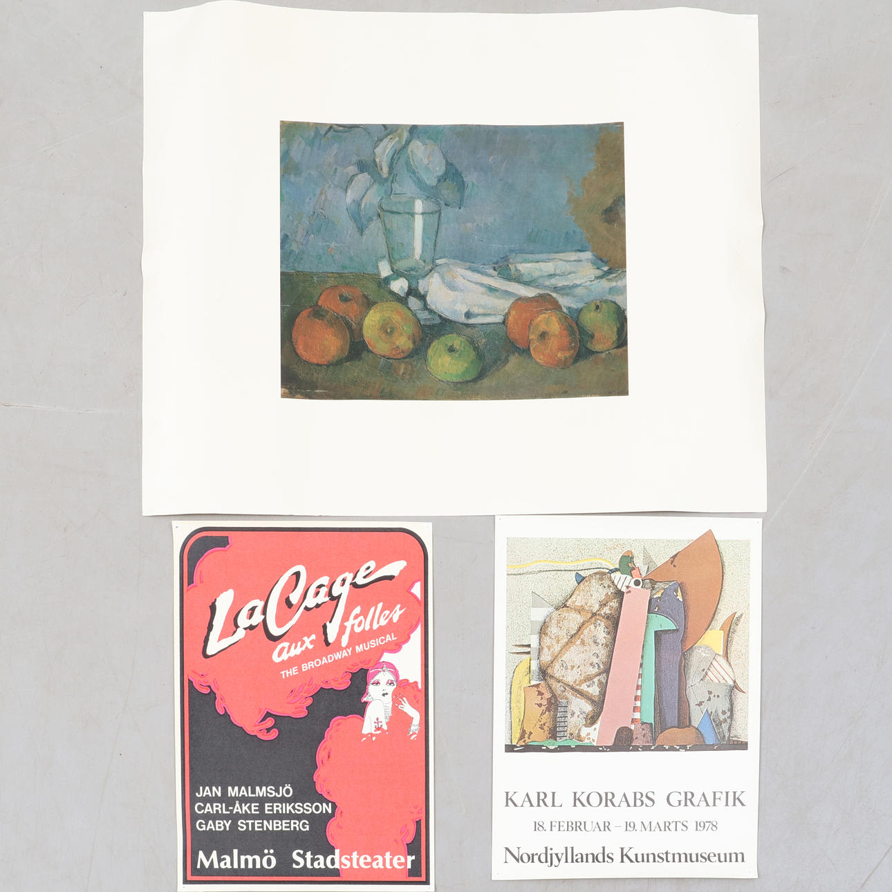 AFFISCHER, 3 st, Konst/musik.