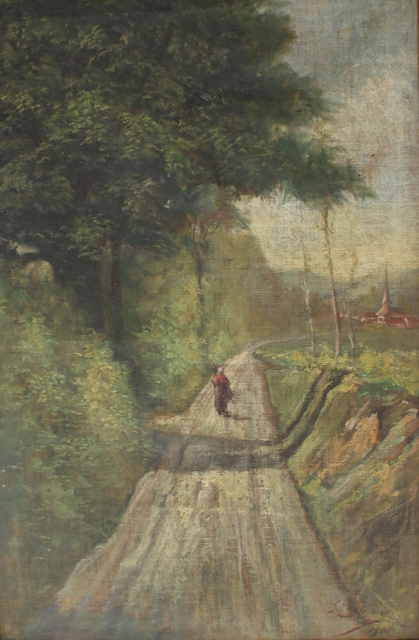 HOLLÄNDISCHER MEISTER DES 20. JH. Olja på duk, nere till höger. oläslig sig. och dat. 1905.