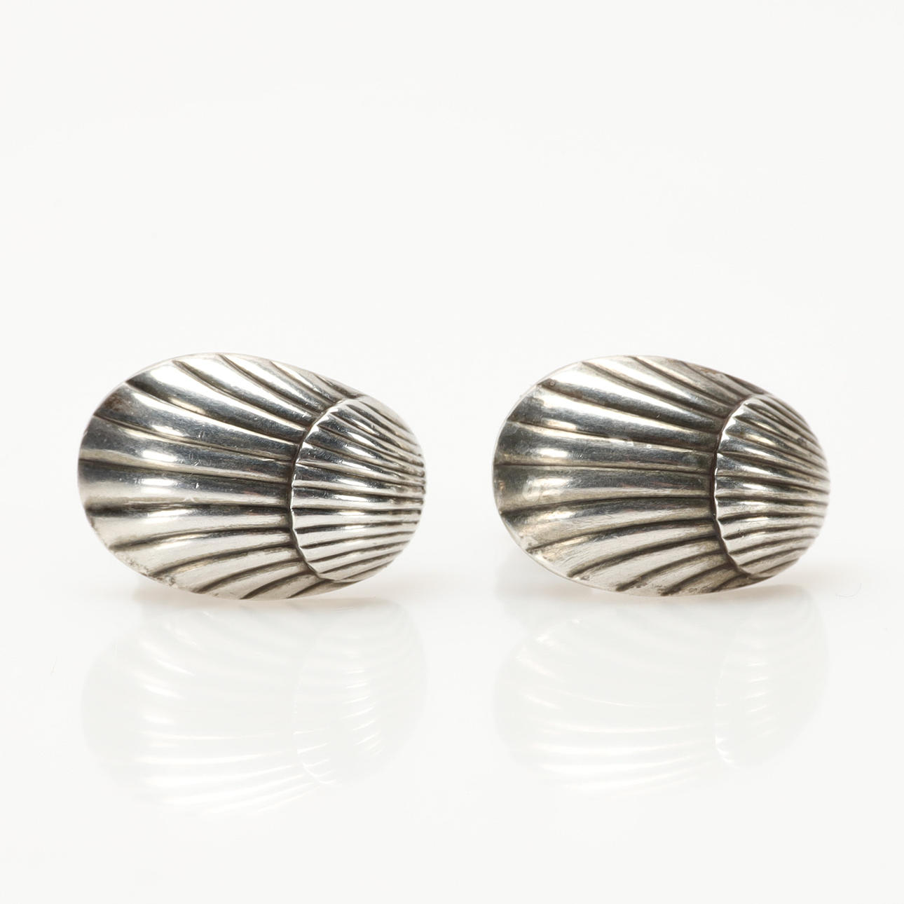 ARNO MALINOWSKI FOR GEORG JENSEN, EARRINGS, STERLING.
