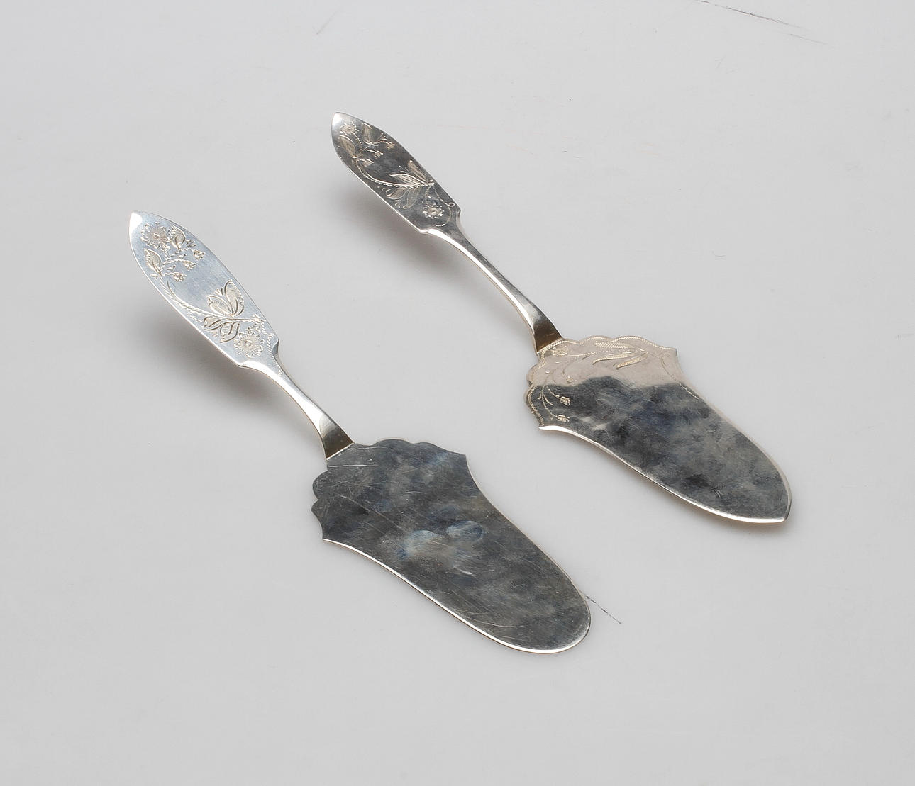 TÅRTSPADAR, silver, "Tornedal", C.O. Persson AB, 1975, vikt 115 gram.