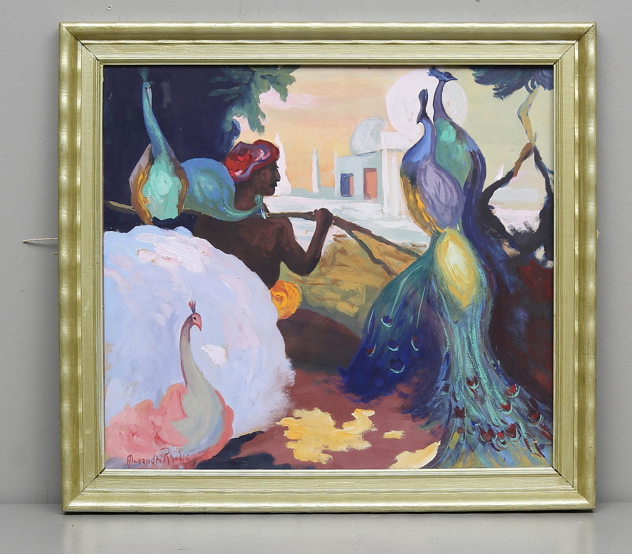 ALESSANDRO RHODIN. Gouache, signerad och daterad -30.