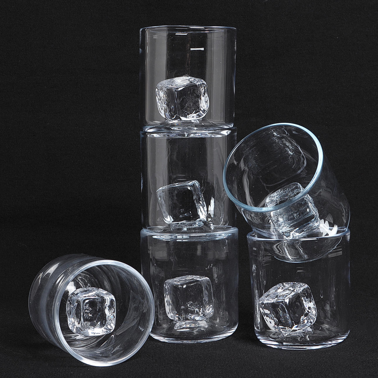 ANDERS WINGÅRD. ''Isbitsglas'', Wiskeyglas, 6 st., baskemölla.
