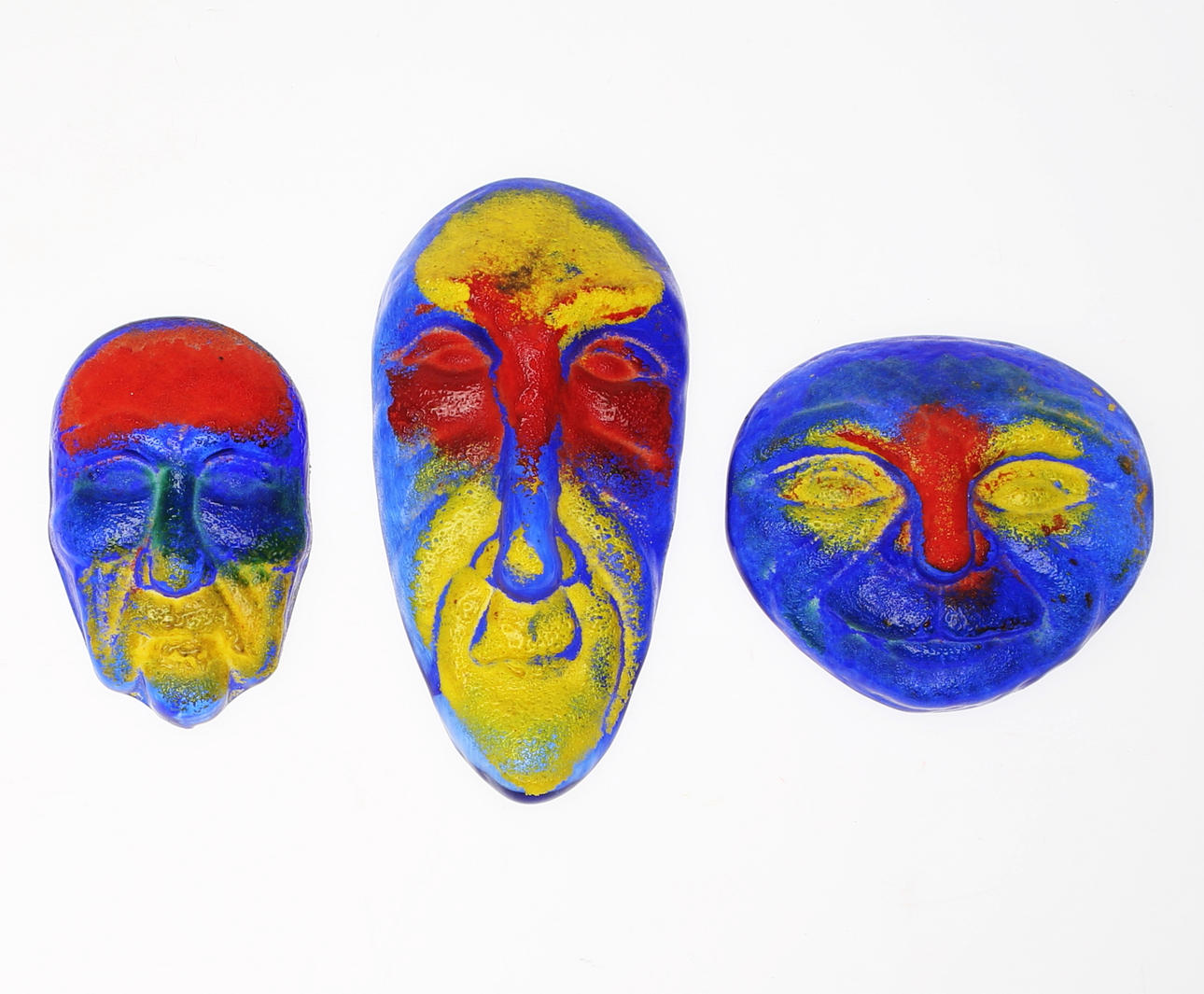 KJELL ENGMAN. KONSTGLAS, 3 st, Ansikte.