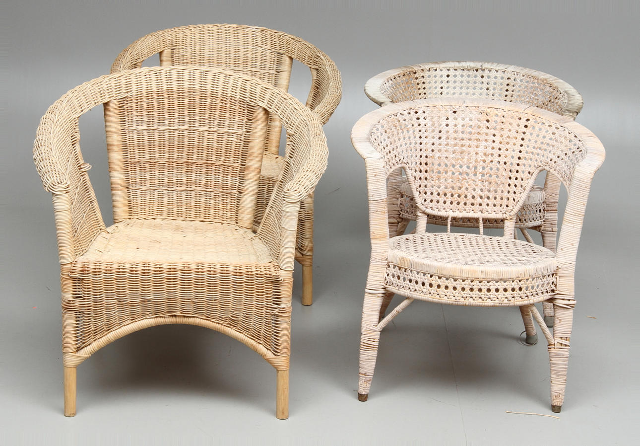 KORGSTOLAR, 2 + 2 st, 1900-tal.