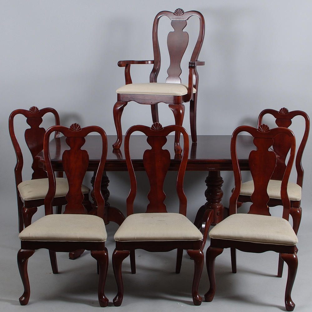 MATSALSGRUPP, mahogny, rokokostil, 1900-tal.