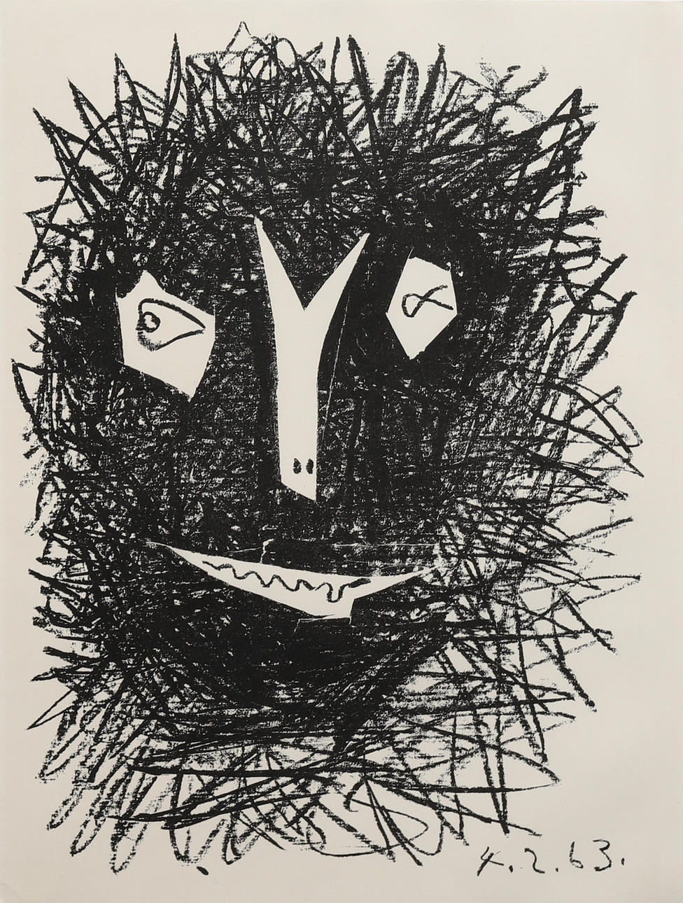 PABLO PICASSO. "CUVERTURE MOURLOT IV".