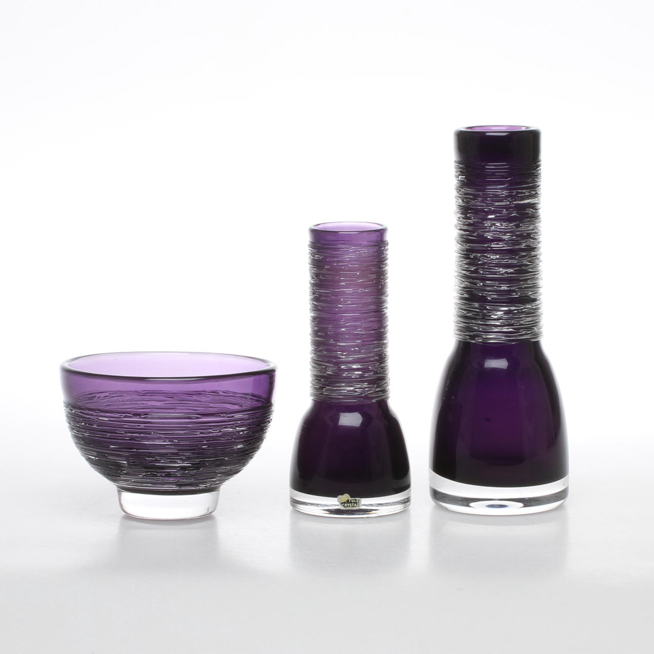 VASER samt SKÅL, 3 delar, "Spun", Bengt Edenfalk, Skruf.