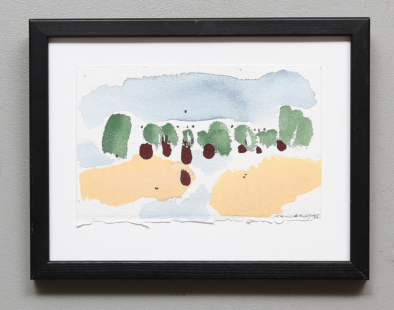 KARIN ALMLÖF. Akvarell, signerad och daterad 1995.