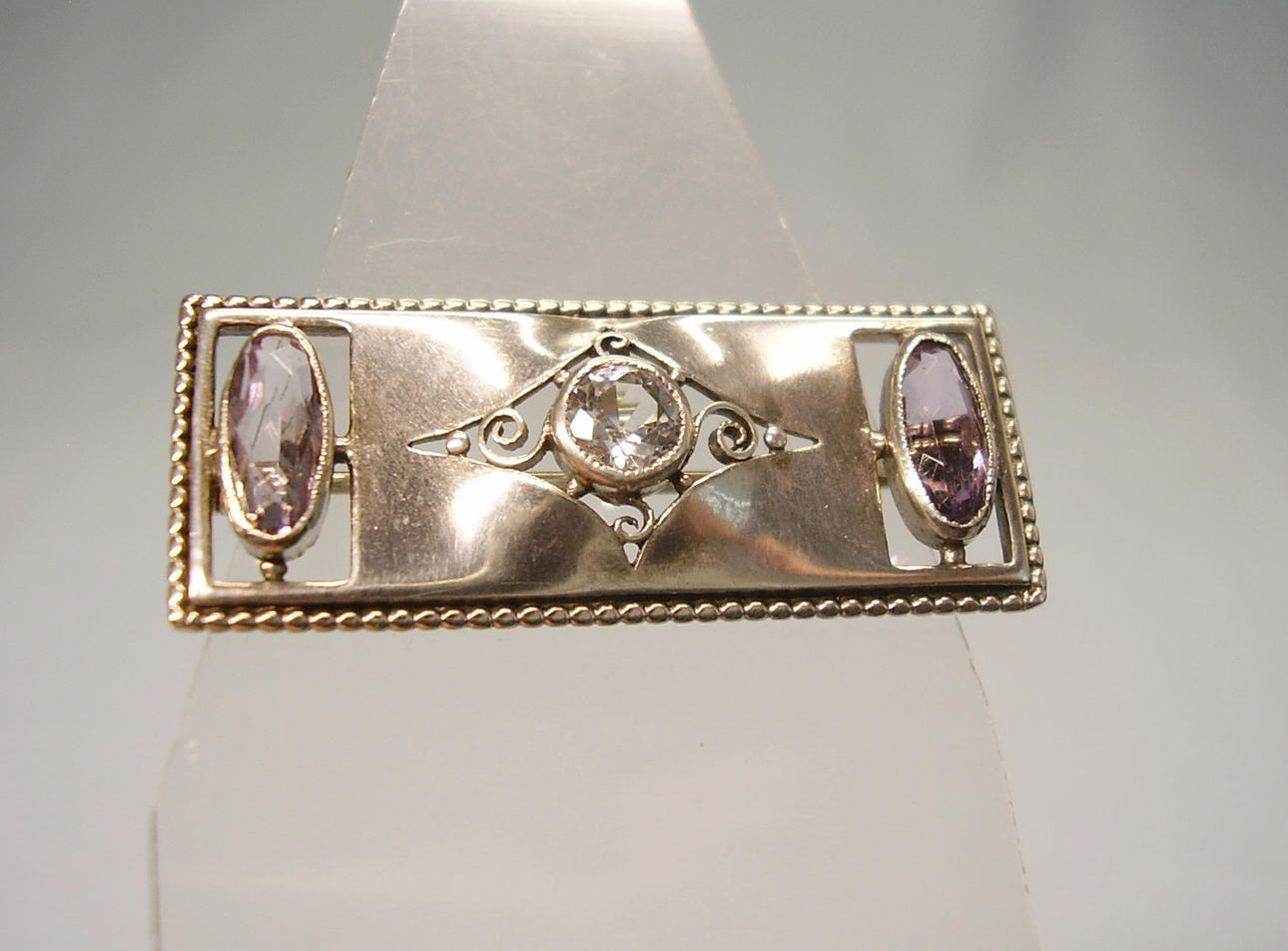 JUGENDSTIL BROSCHE SILBER 835 Wiener Werkstätten.