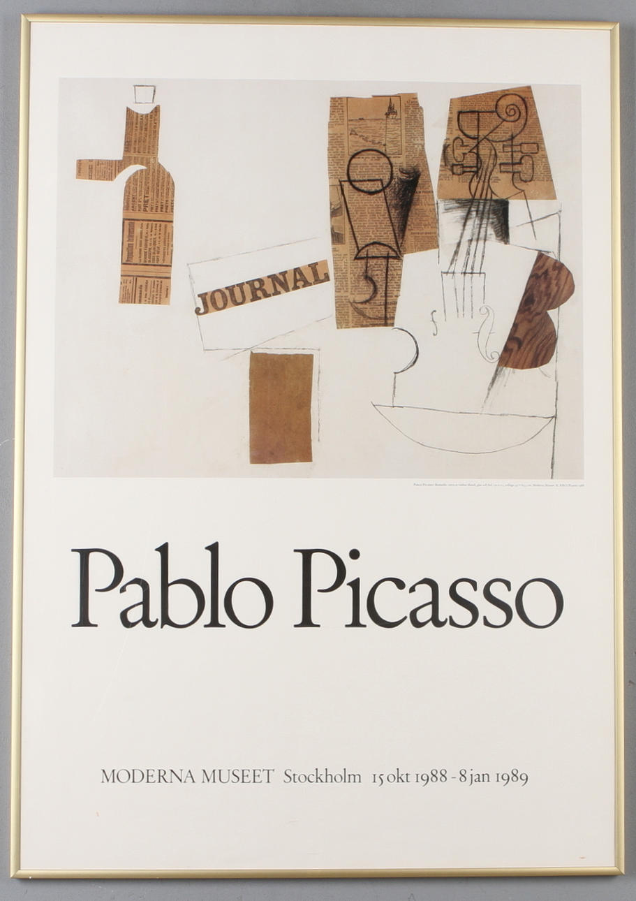 UTSTÄLLNINGSAFFISCH, Pablo Picasso, Moderna Muséet, 1988/89.