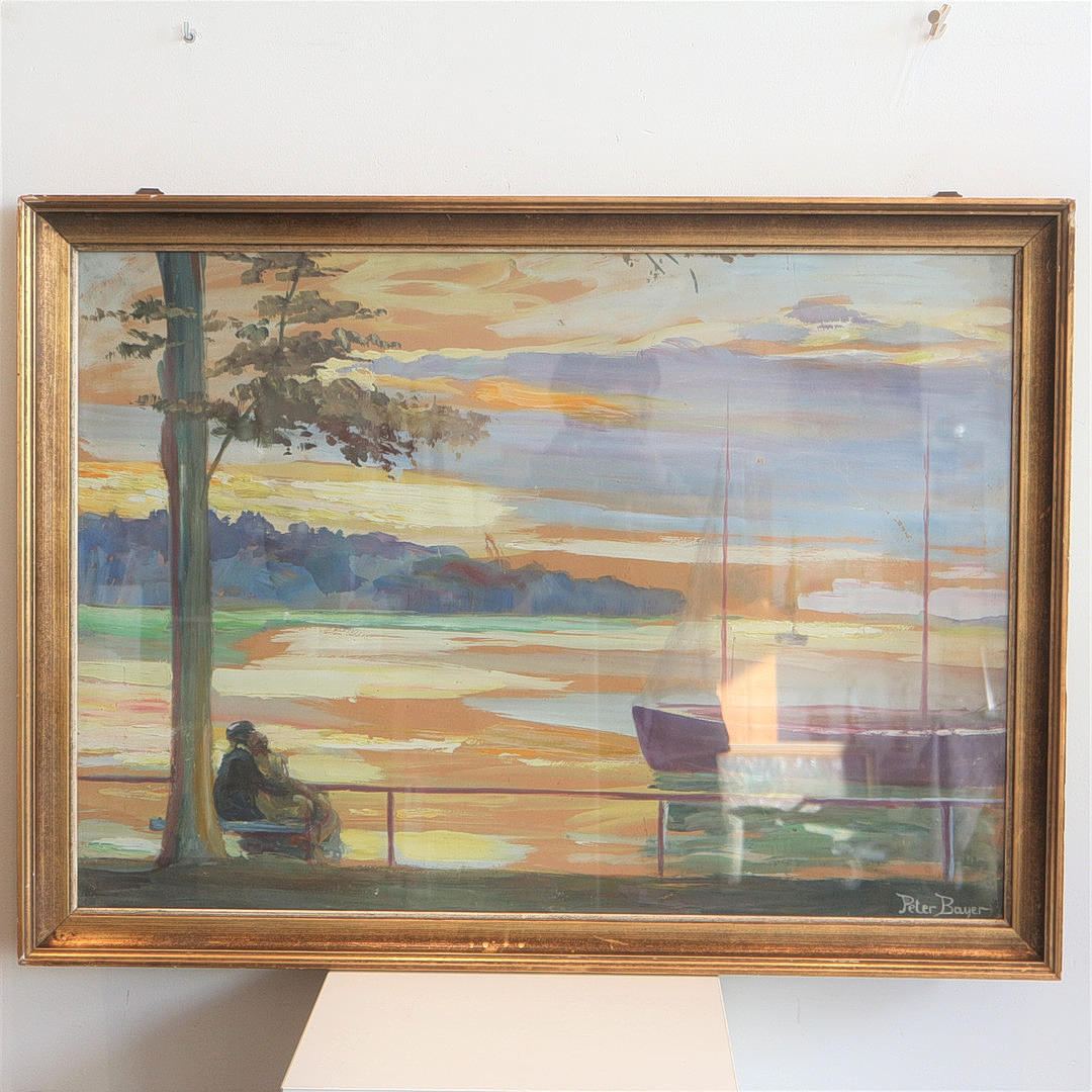 PETER BAYER. FLODLANDSKAB OLIEMALING.