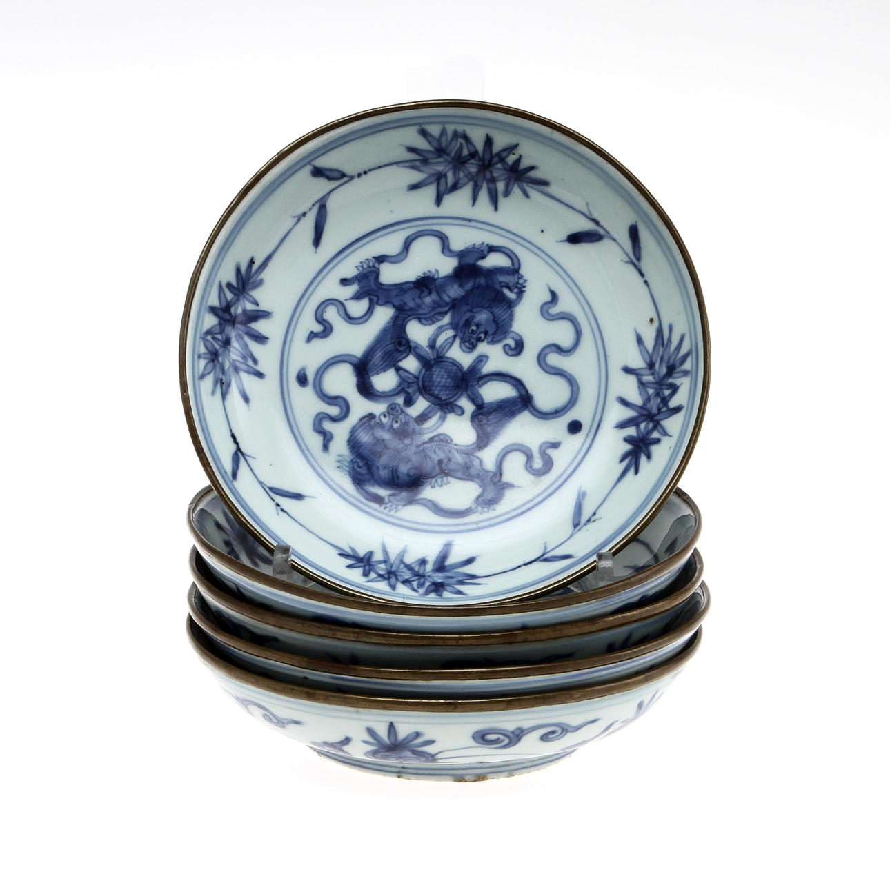 SKÅLFAT, 5 st, porslin, Kina, Ming 1500-talets tredje kvartal.