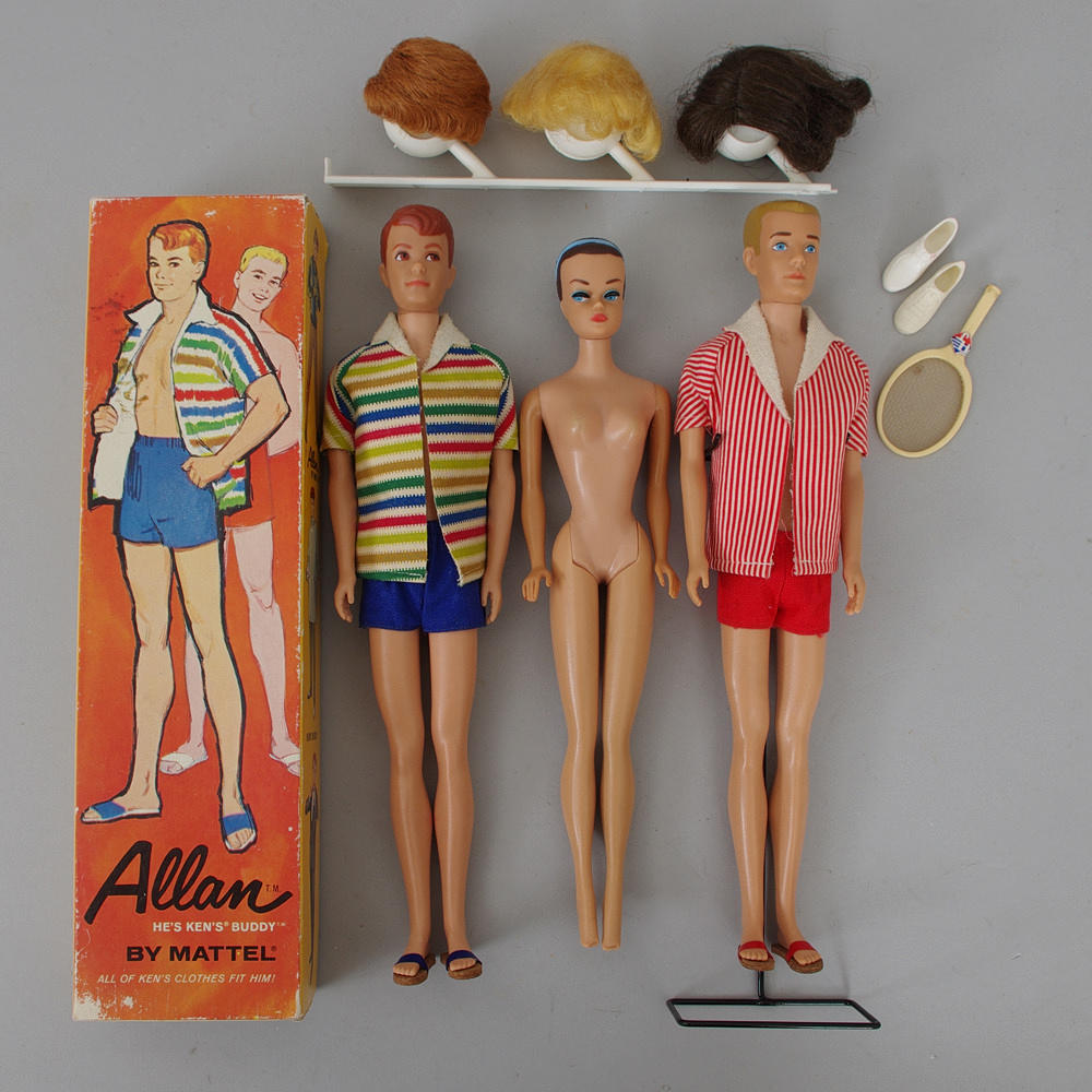 DOCKOR, Mattell, "Midge", "Ken" samt "Allan".