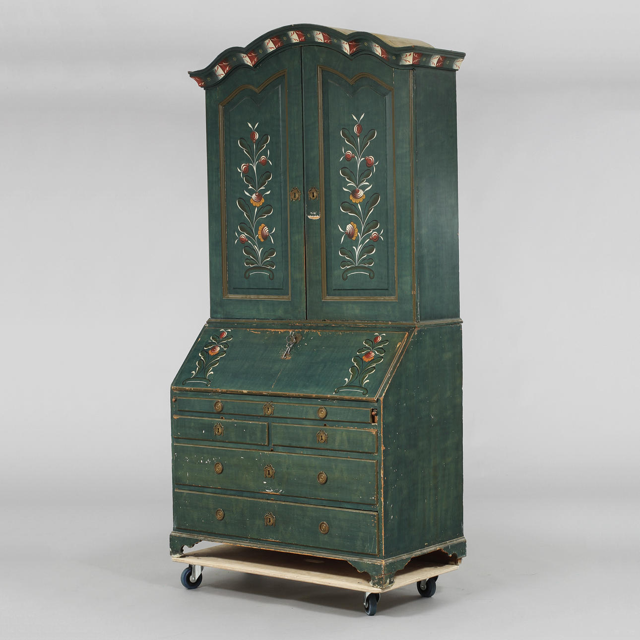 SKRIVSKÅP, allmoge 1800-tal.