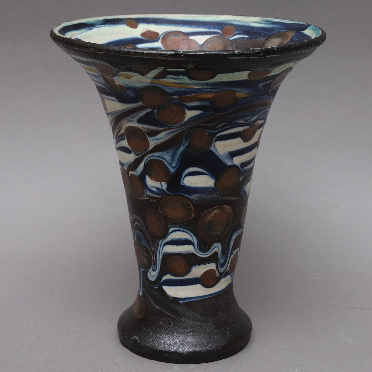 HERMAN KÄHLER. vase, glazed ceramic, signed, Denmark.