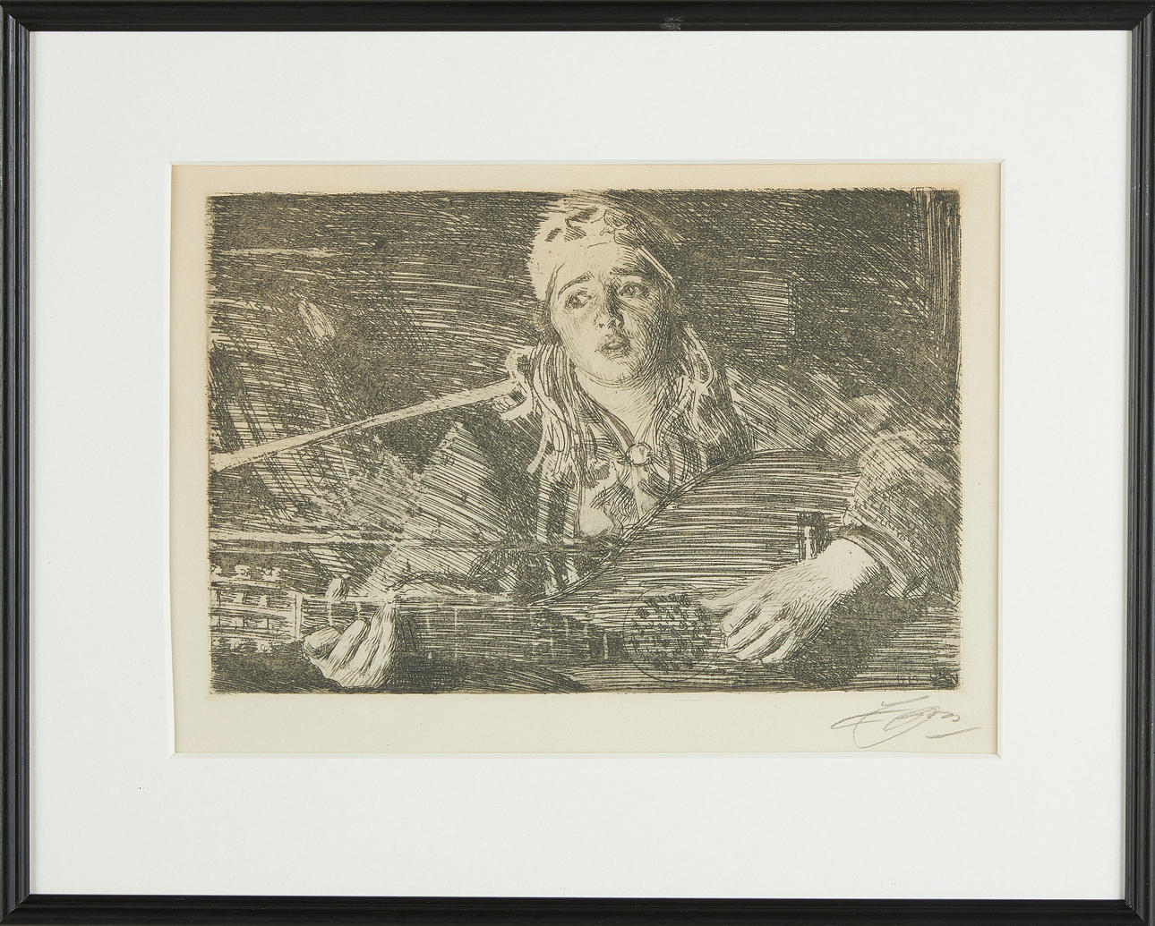 ANDERS ZORN (1860-1920). "Ols Marie", signed, etching.