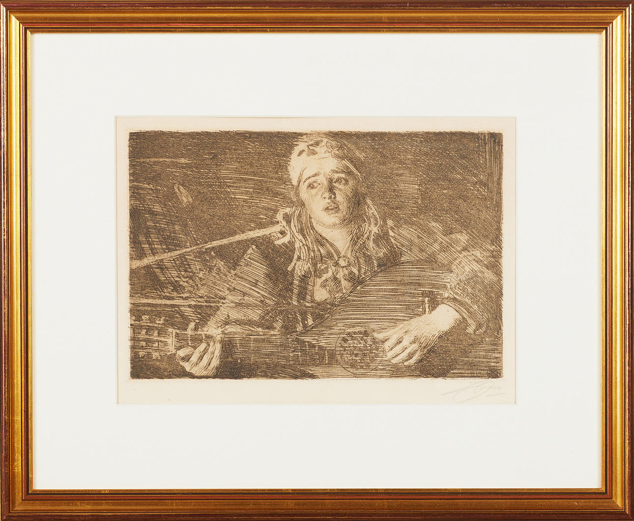 ANDERS ZORN. etsning, "Ols Maria", 1919.