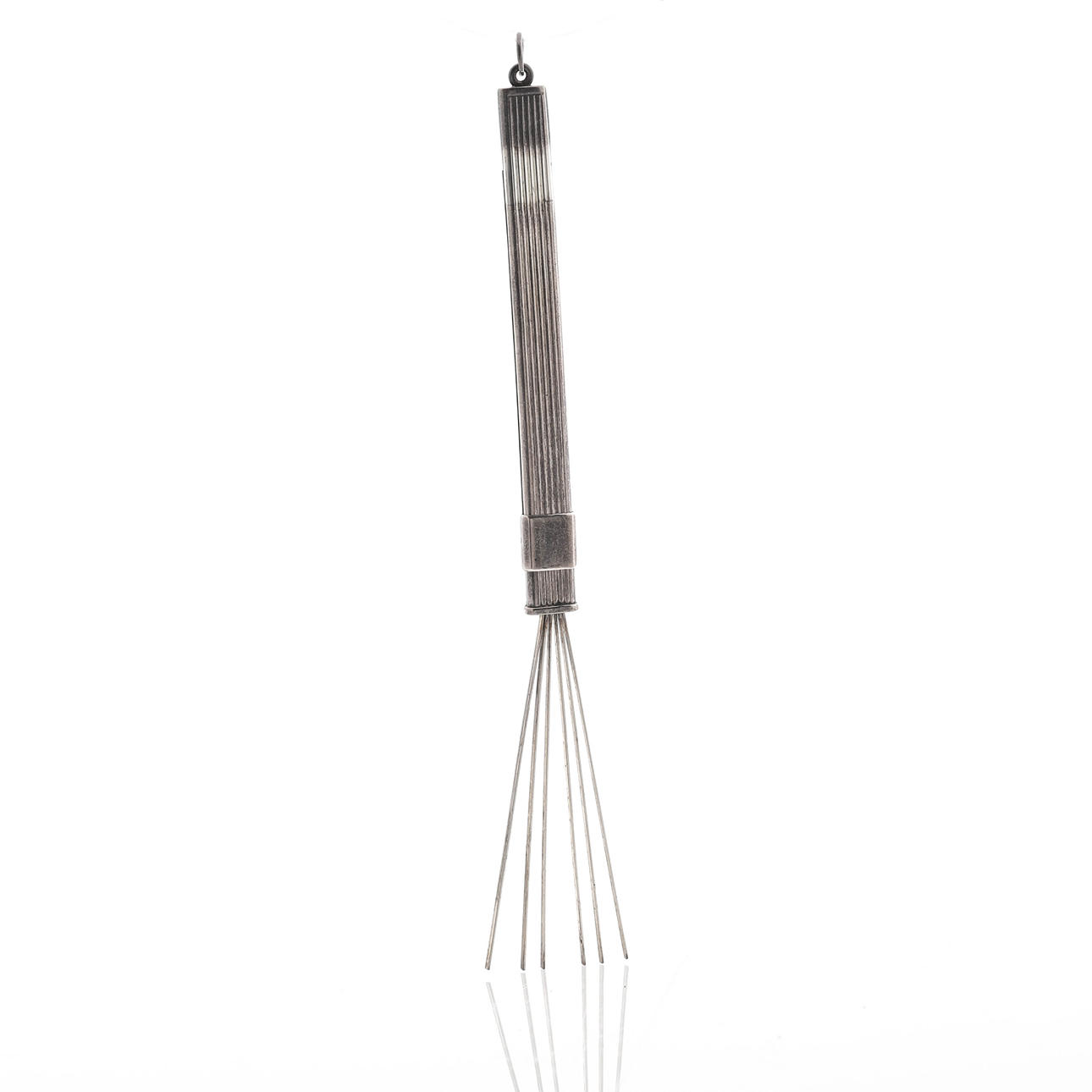 CHAMPAGNE WHISK, sterling silver.