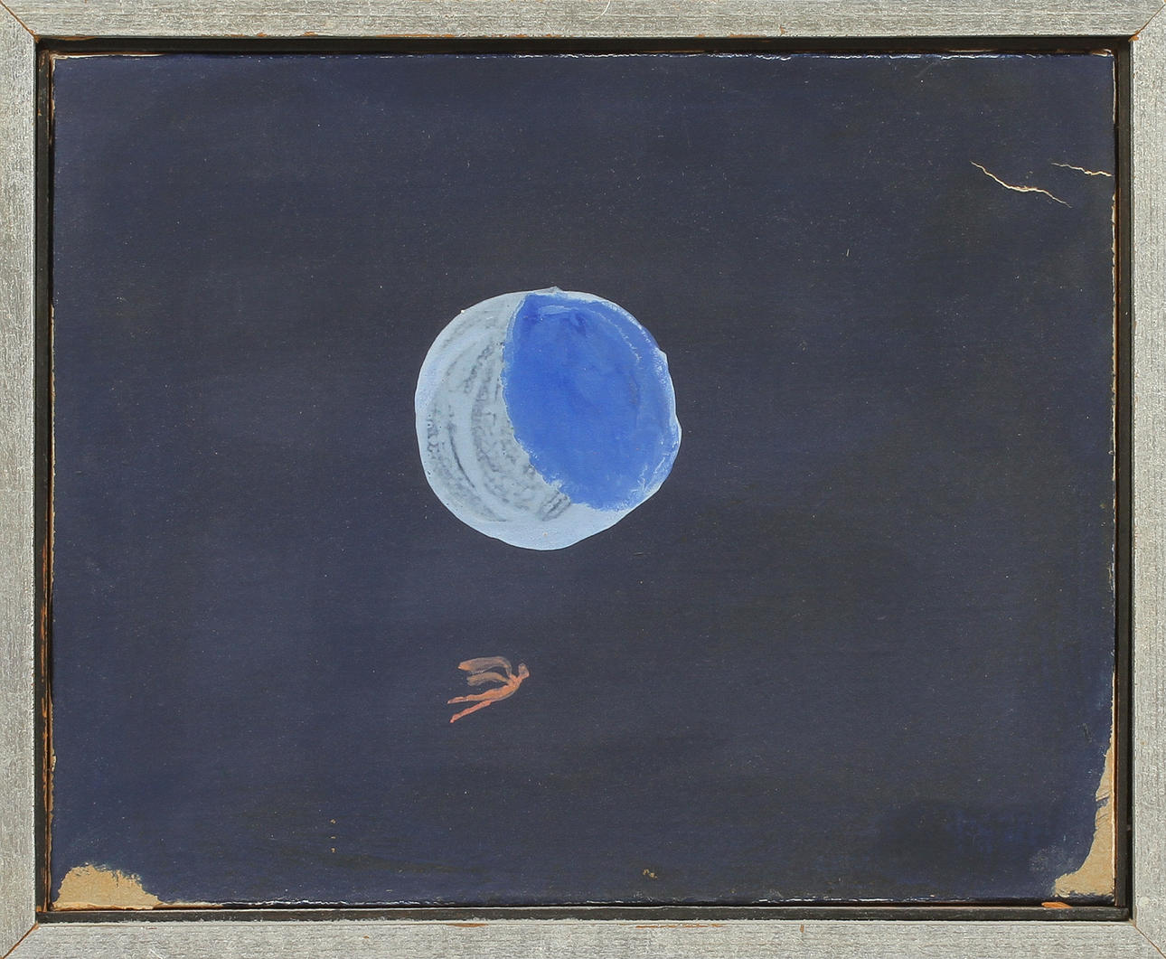 JAN STENVINKEL. "Fantasten", olja på duk, otydlig signering.