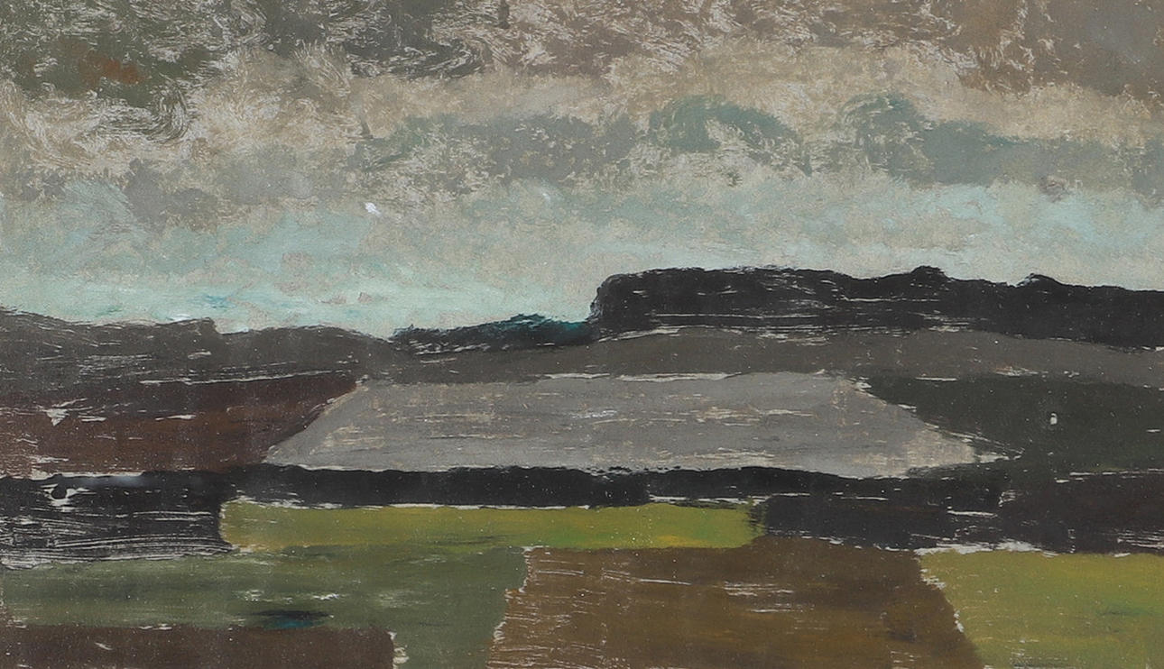 ERIC CEDERBERG. Landskap, monotyp, signerad E. Cederberg -56.