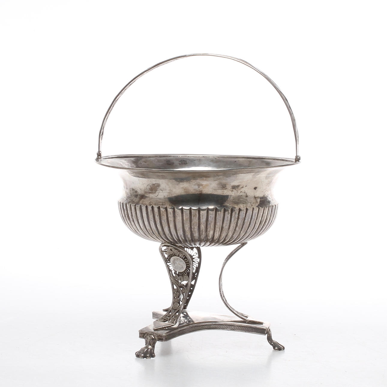 SKÅL PÅ FOT, silver, Johan Petter Hedman, Norrköping, 1832.