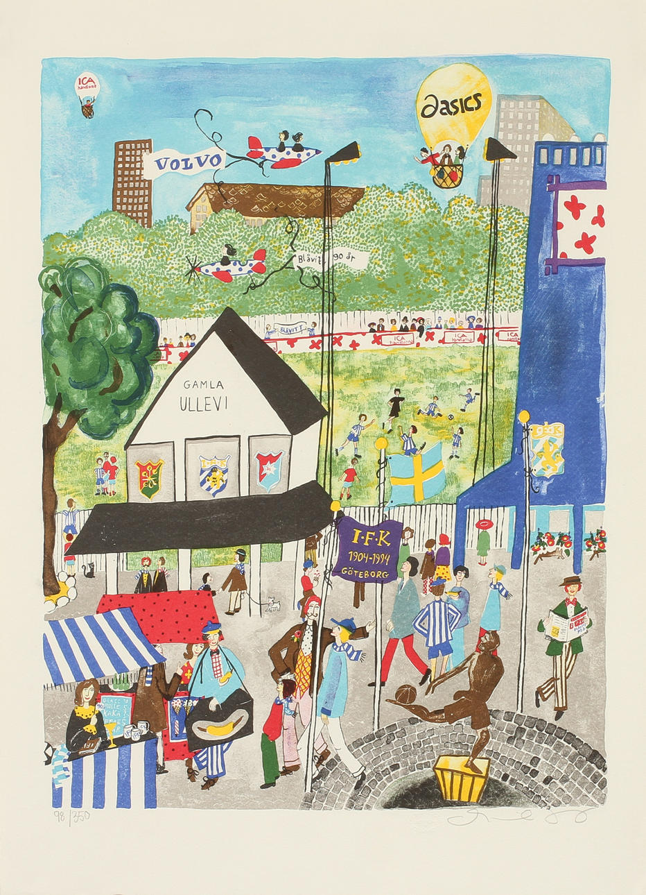 MARIKA LANG. Litografi, signerad och numrerad 98/350.