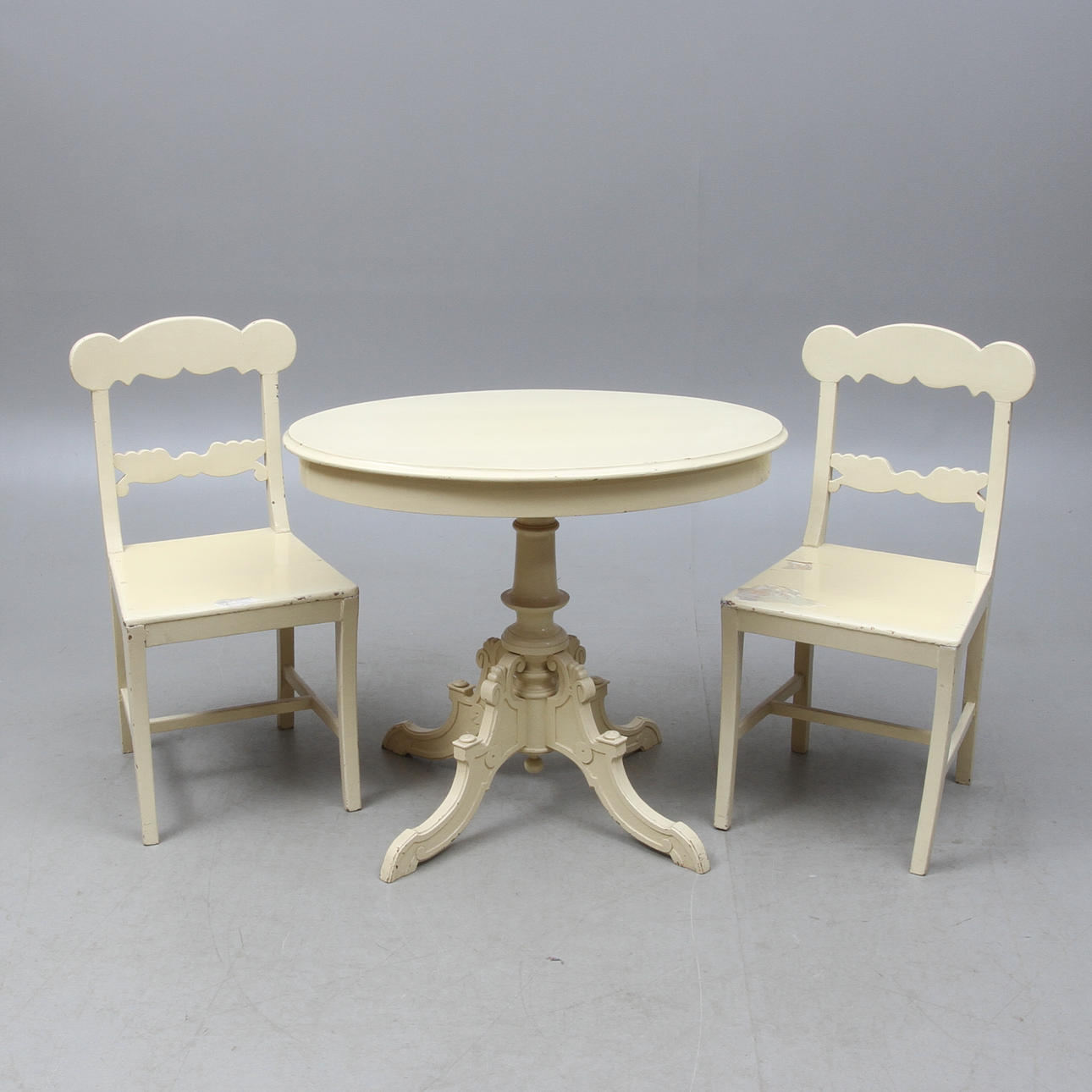 PELARBORD och STOLAR, 3 delar, 1800/1900-tal.