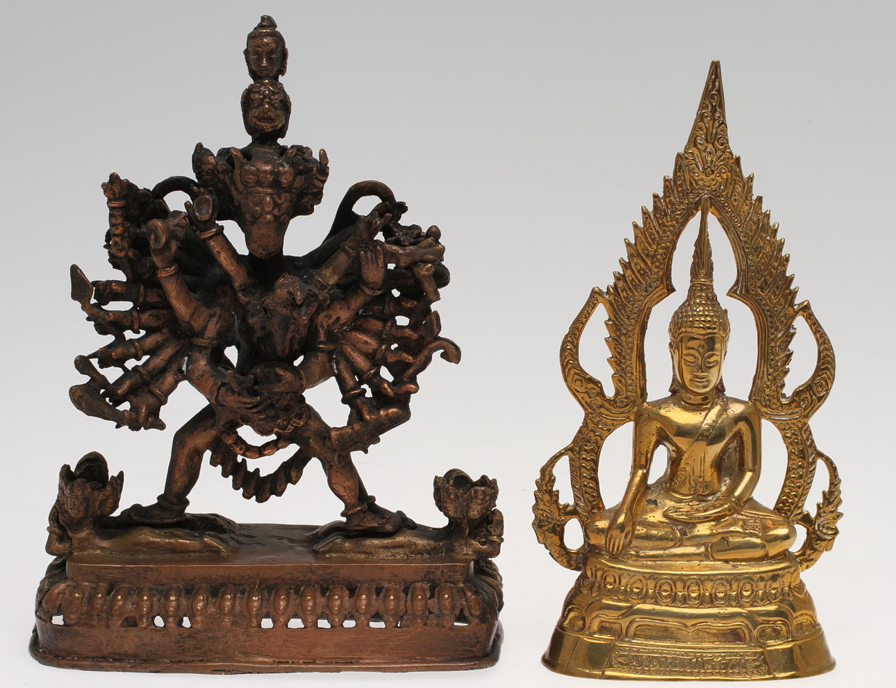 FIGURINER, 2 st, metall, 19/2000-tal.