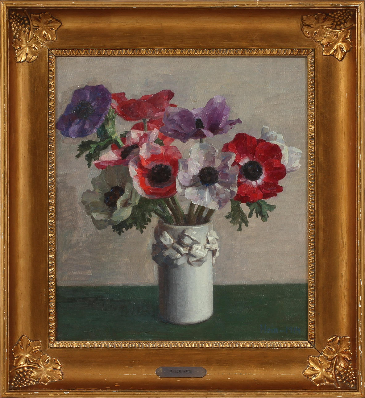 EINAR HEIN. Blomsterstilleben, olja på duk, signerad och daterad 1971.