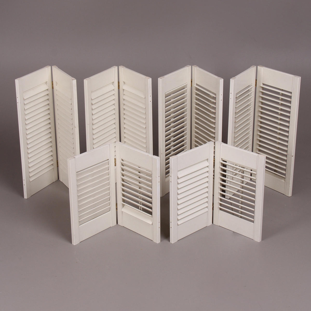 INSYNSSKYDD, 6 st. trä, vikbara samt ställbara, 1900-tal.