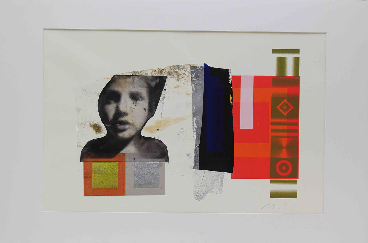 JUAN CANO. Komposition. Blandteknik. Signerad J Cano. 1/1.